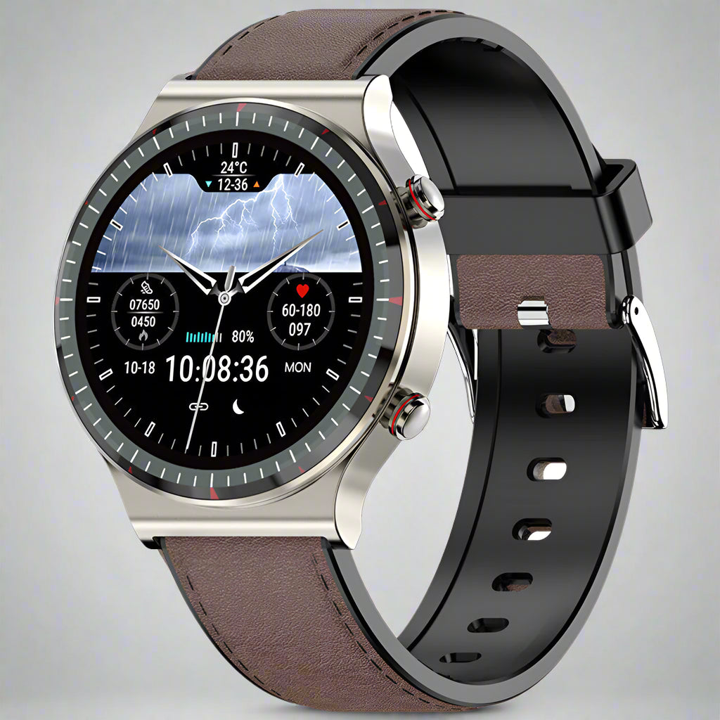 Montre Connectée Acier Inoxydable Fitness Sport Santé
