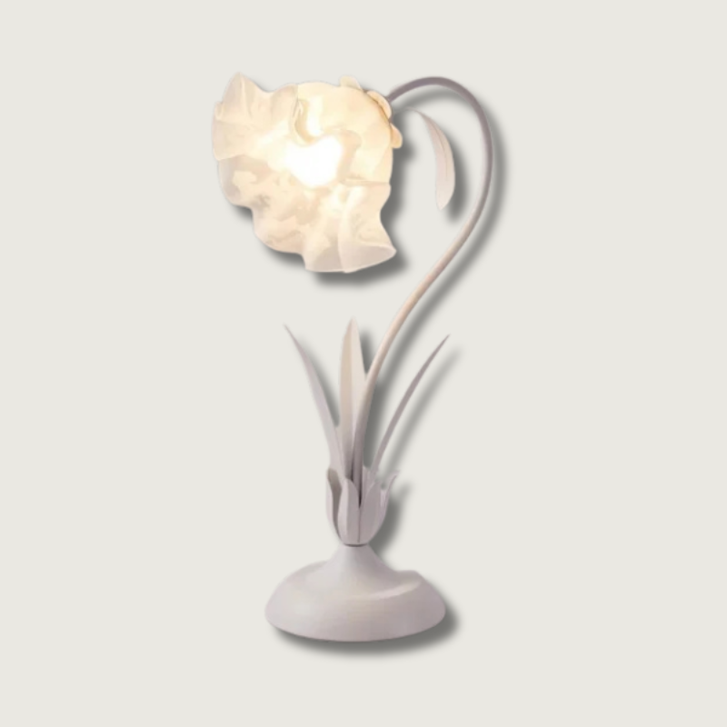 Lampe de Bureau Rétro Réglable | Motif Fleuri et Bras Pliable - Foivo