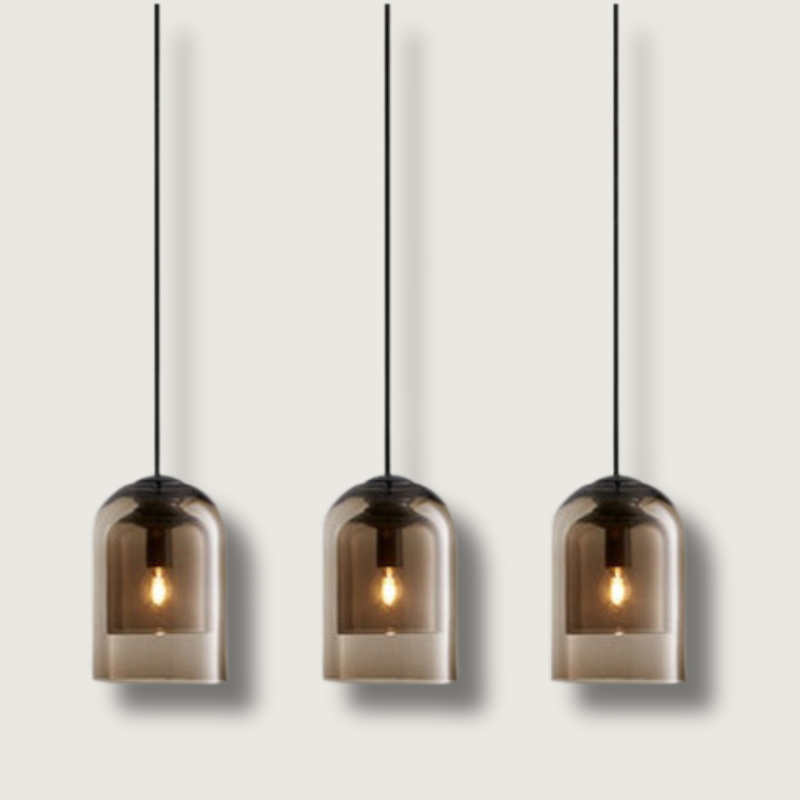 Lampe Plafond en Verre Clair Élégant - Foivo
