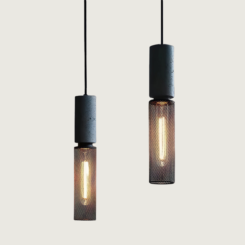 Lampe Suspendue en Béton Brut avec Éclairage LED Puissant - Foivo