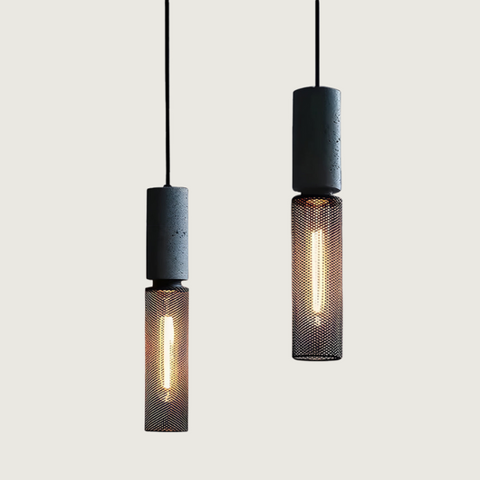 Lampe Suspendue en Béton Brut avec Éclairage LED Puissant - Foivo