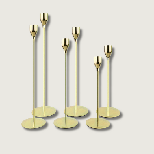 Candelabres Élégants Noir Or pour Mariage ou Fête - Foivo