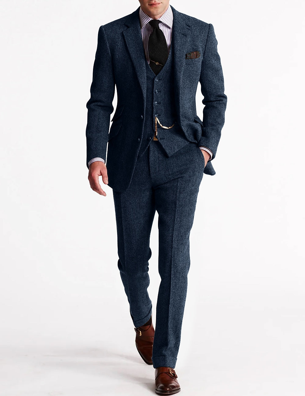 Costume Soirée Luxe Tweed Anglais