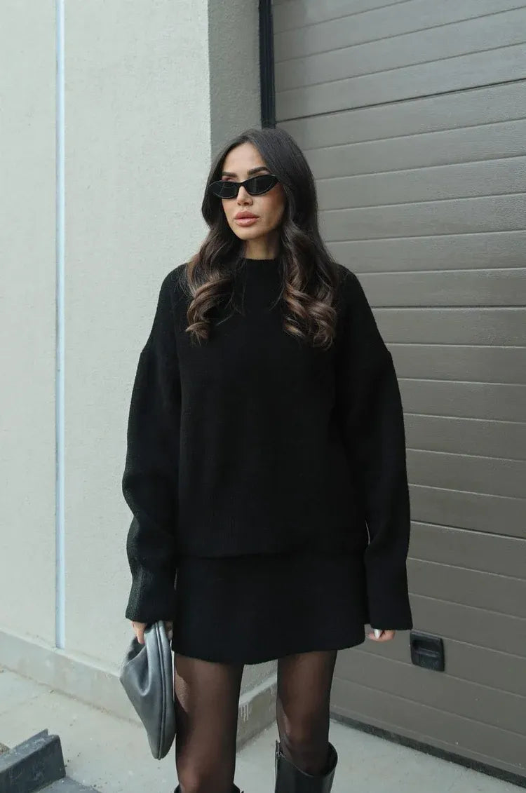 Ensemble Deux Pièces Féminin Col Rond Mini