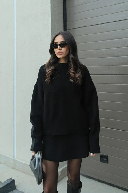 Ensemble Deux Pièces Féminin Col Rond Mini