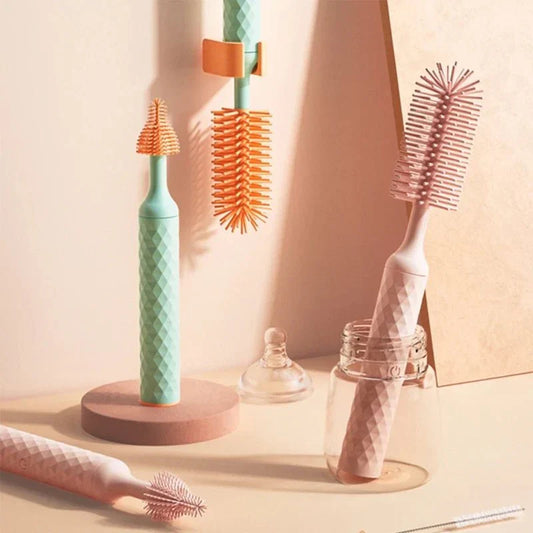 Brosse Nettoyante Silicone pour Bouteilles, Douce et Efficace - blxckfr