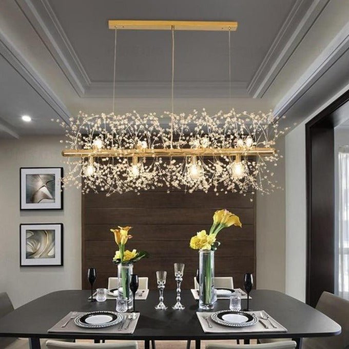 Lustre Cristal Design Hiver Élégant