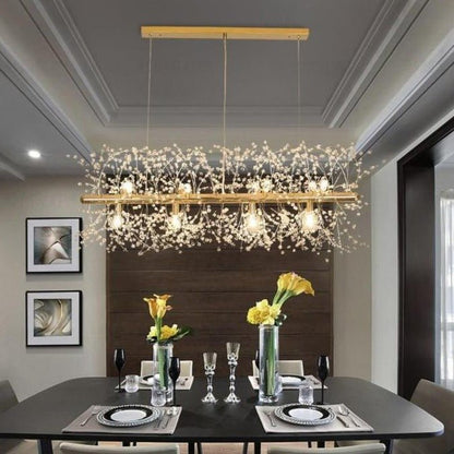 Lustre Cristal Design Hiver Élégant