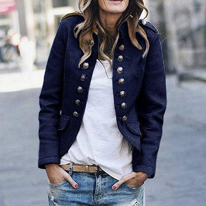 Blazer Femme Élégant Noir Moderne