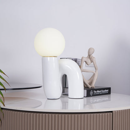 Lampe de Table Design Élégant en Verre et Métal