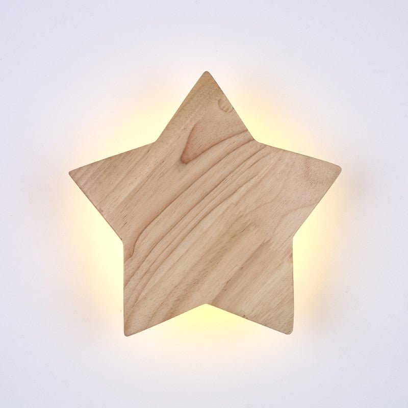 Lampe Murale Bois Naturel pour Chambre Enfant