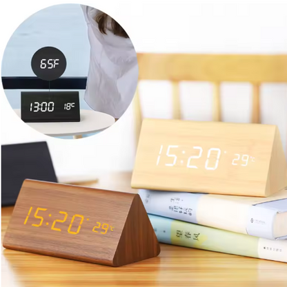 Réveil LED Bois Design Moderne - BlxckFR