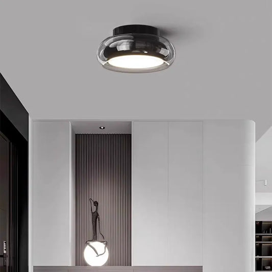 Lampe Plafond LED Chaleureuse Miniature en Verre - Foivo
