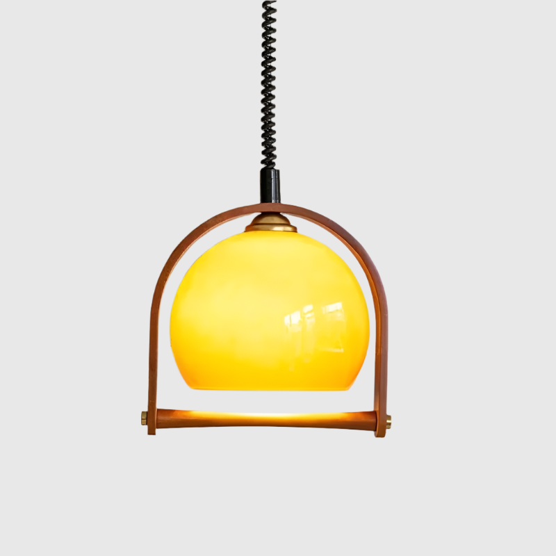 Lampe Suspendue Bois Chic Rétro