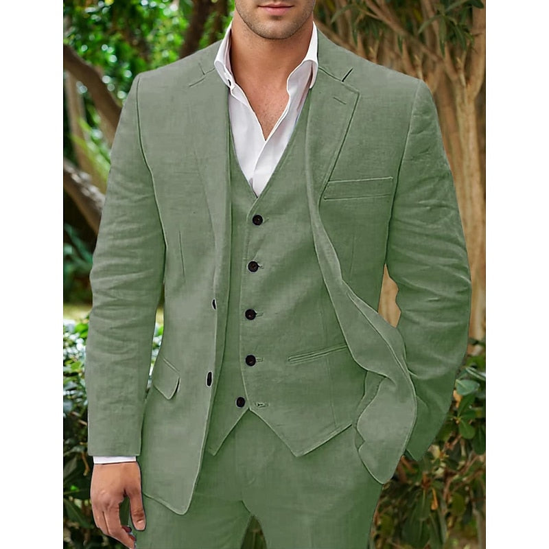 Costume Homme Élégant en Lin pour Mariage