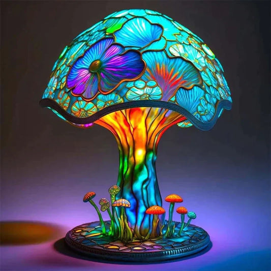 Lampe Vitrail Élégante | Décoration Lumineuse Féerique - Foivo