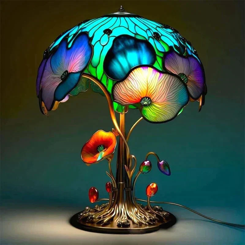 Lampe Vitrail Élégante – Luminaire Déco Chic, Éclairage Ambiance, Style Vintage