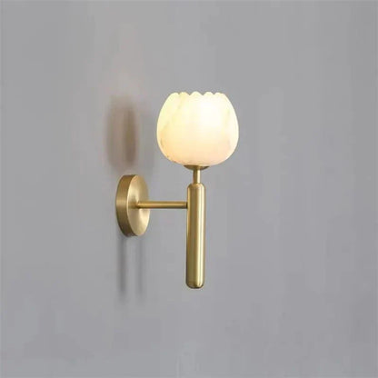 Lampe Murale Marbre Rose Élégante LED Cuivre