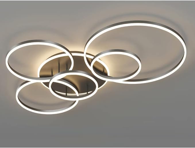 Luminaire LED Intelligente avec Télécommande - Éclairage Réglable en Or et Noir