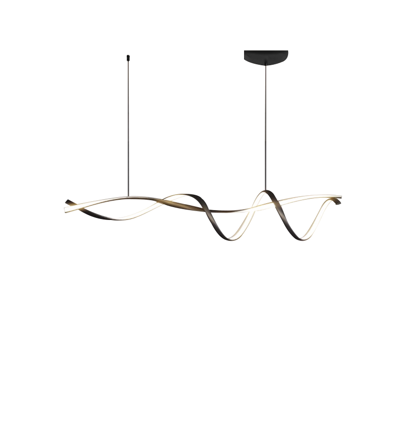 Lumière Suspendue LED Noire Élégante