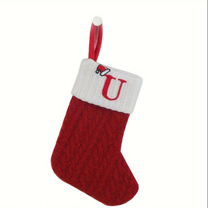 Chaussette de Noël Tricotée Personnalisée Décorative