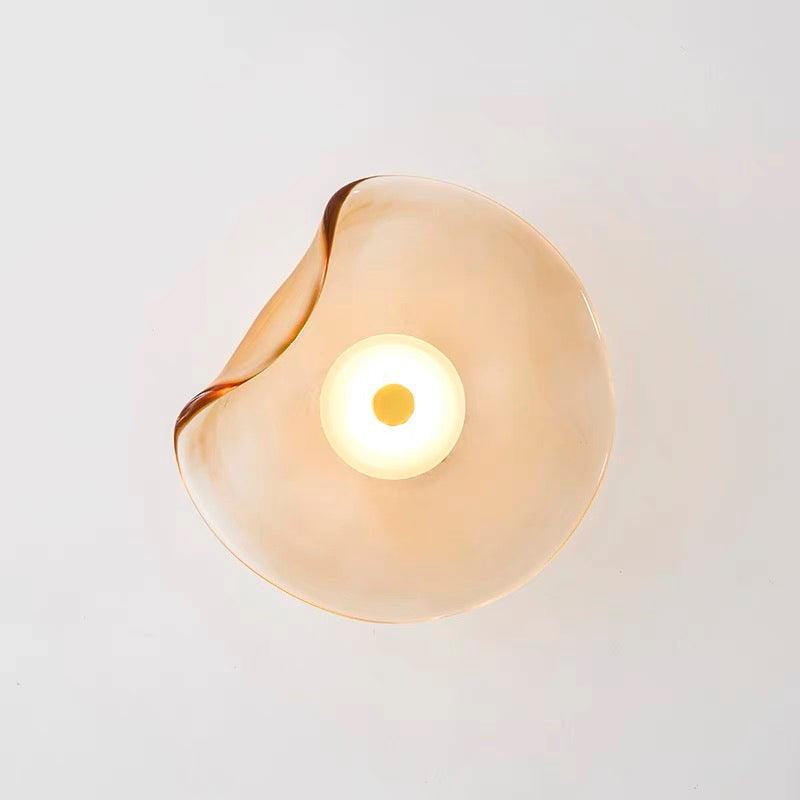Lampe Murale Design en Verre Doré - Éclairage LED Chic et Pratique