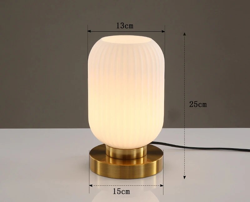 Lampe de Bureau Élégante en Verre LED Minimaliste