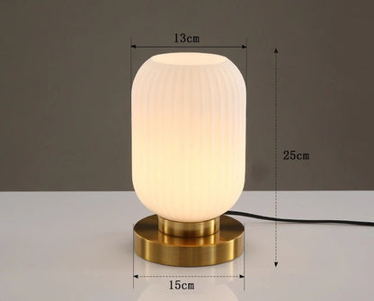 Lampe de Bureau Élégante en Verre LED Minimaliste