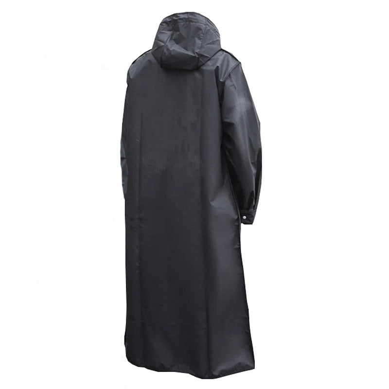 Veste de pluie imperméable unisexe à capuche coupe droite
