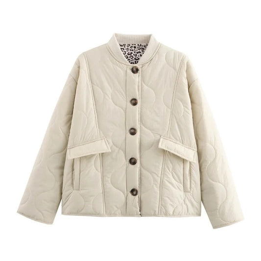 Veste Femme Rembourrée Poches Avant Coupe Ajustée - Foivo