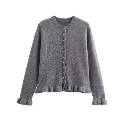 Cardigan Femme Maille Texturée Coupe Classique - Foivo