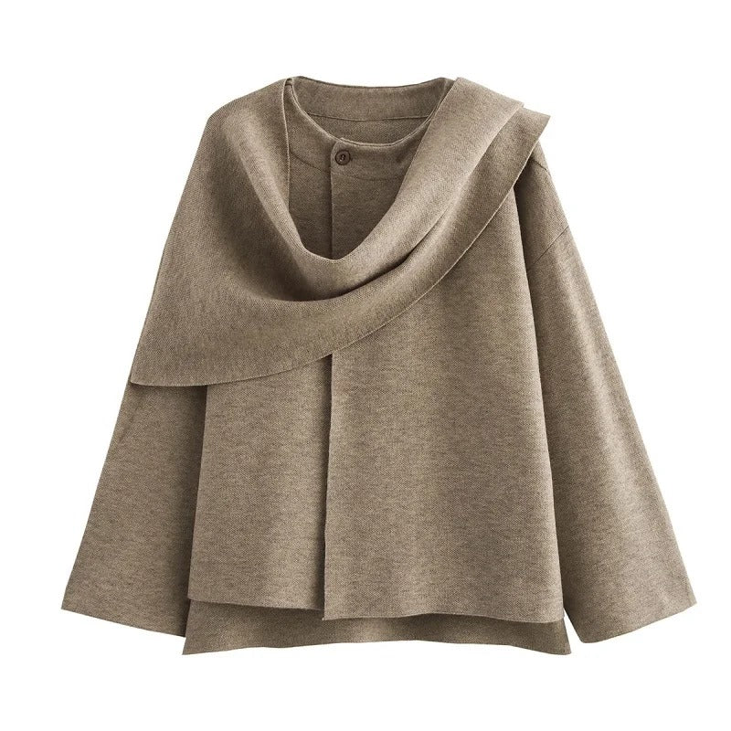 Veste Femme Matelassée Manche Longue Coupe Asymétrique