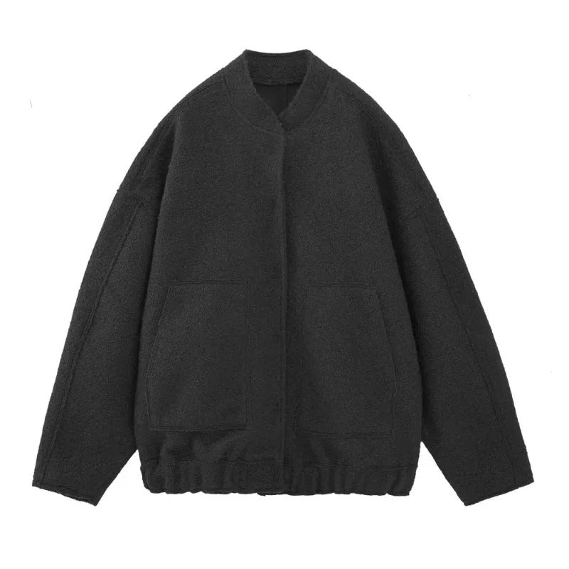 Blouson Aviateur Femme Tweed Coupe Oversize