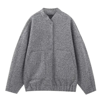 Blouson Aviateur Femme Tweed Coupe Oversize