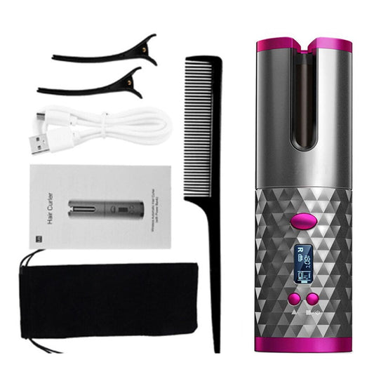 Fer à Friser Élégant Rechargeable | Boucles Parfaites en Un Clic - Foivo