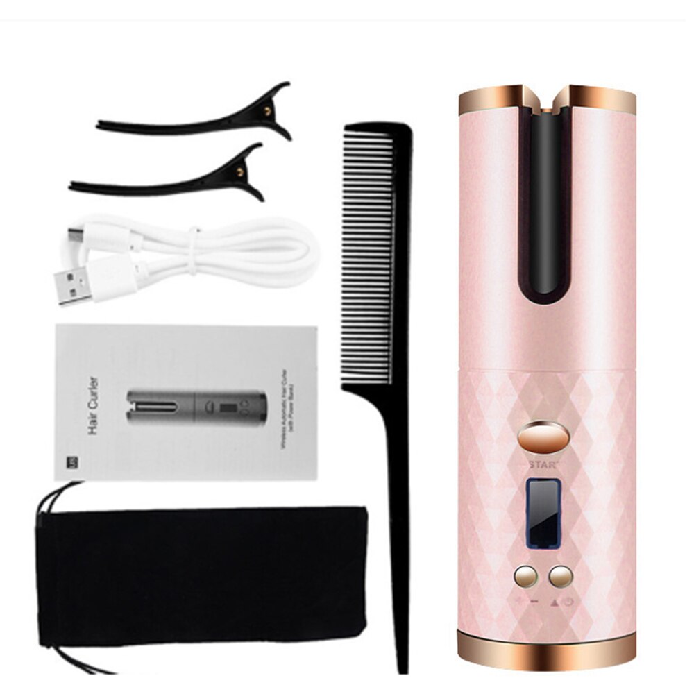 Fer à Friser Élégant Rechargeable | Boucles Parfaites en Un Clic