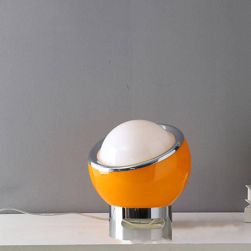 Lampe de Table Élégante en Verre et Métal Chrome