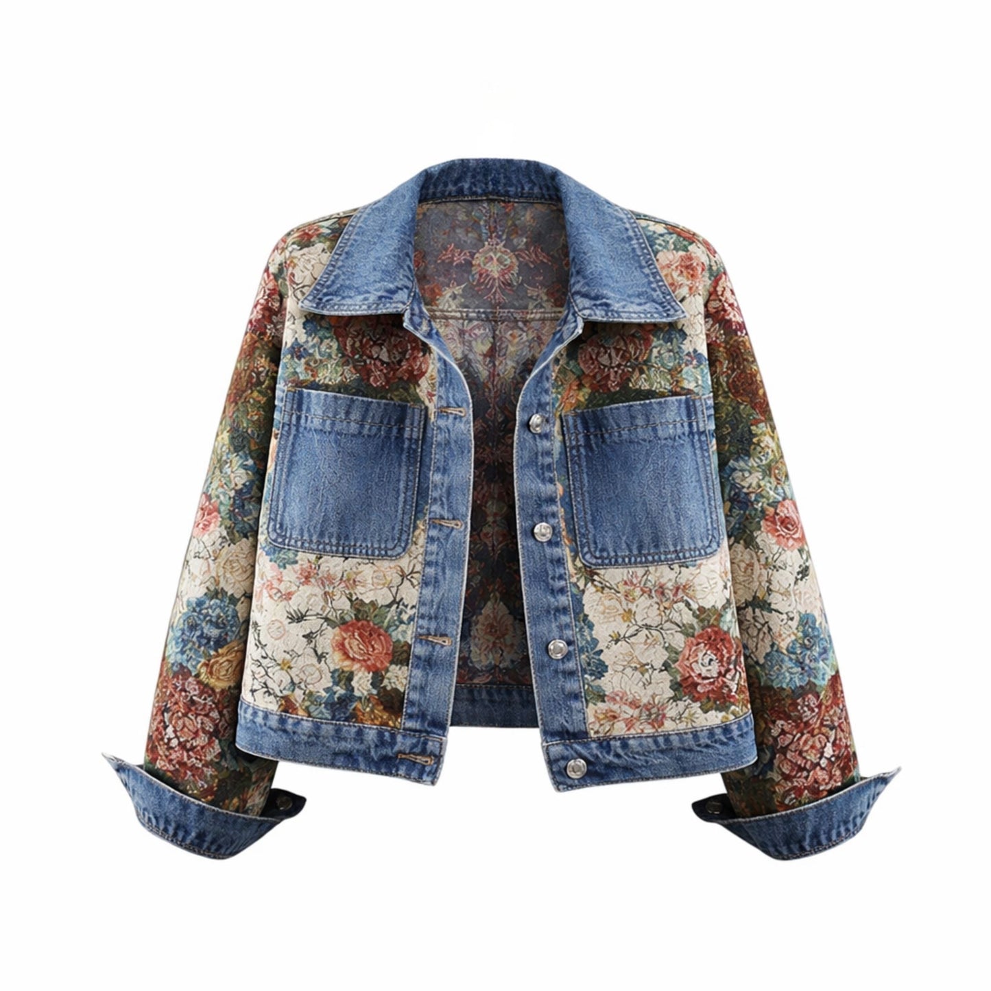 Veste en Jean Femme Style Boho Floral