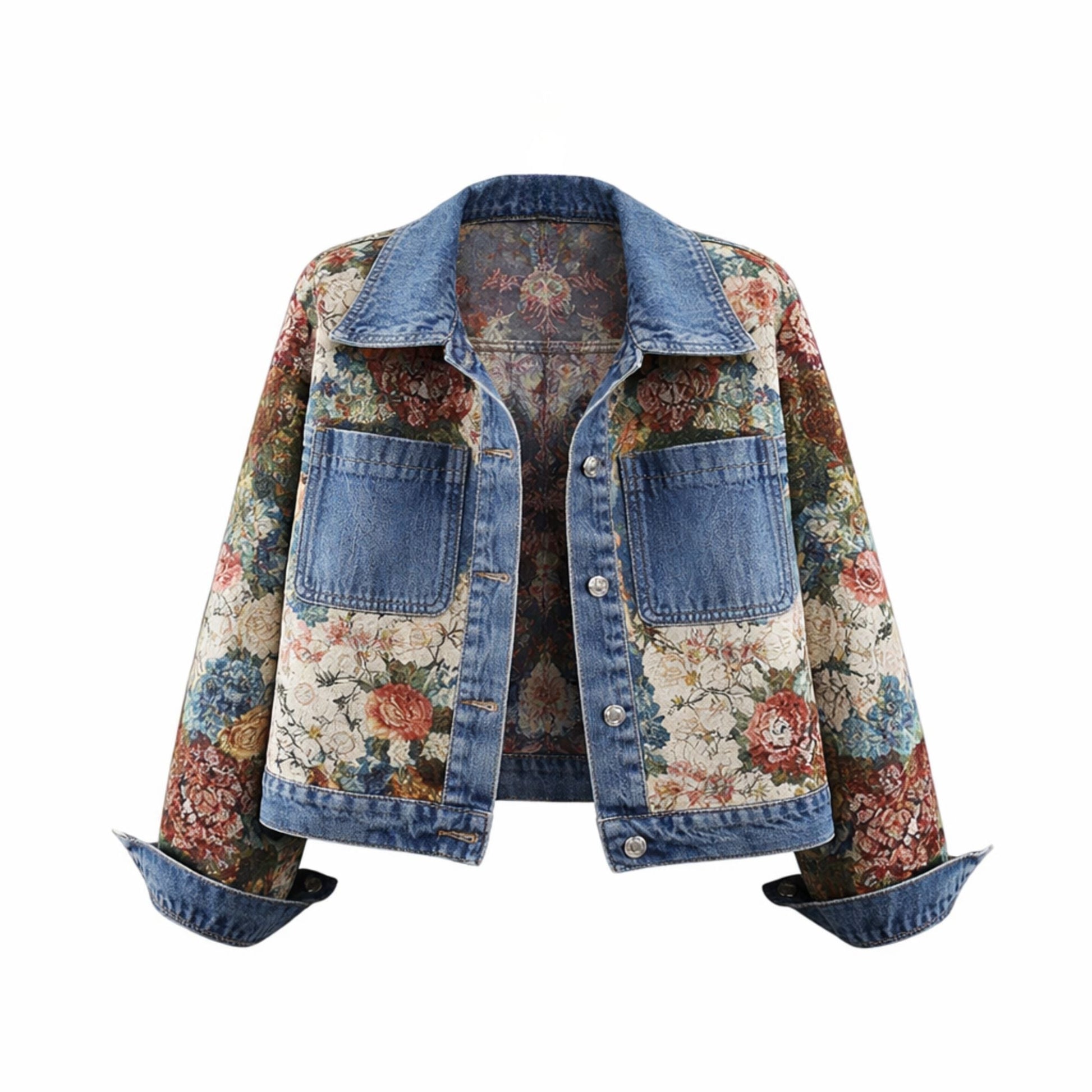 Veste en Jean Femme Style Boho Floral