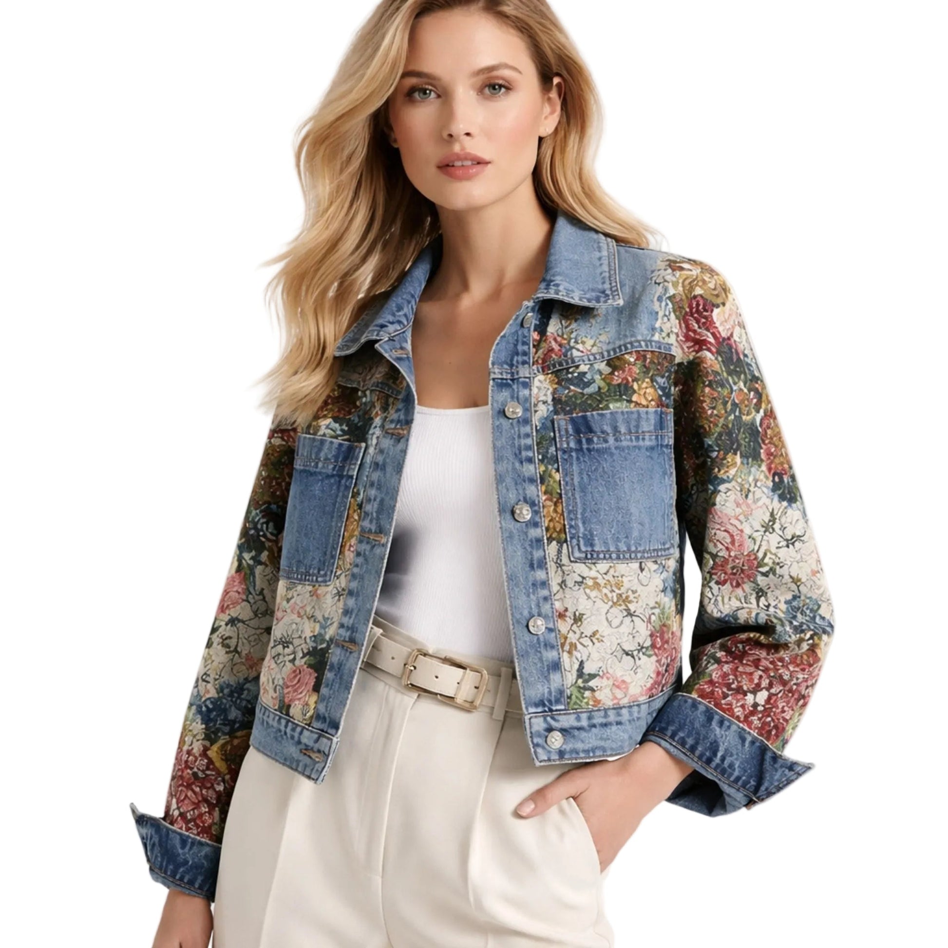 Veste Femme Jean Style Boho Coupe Ajustée - Foivo