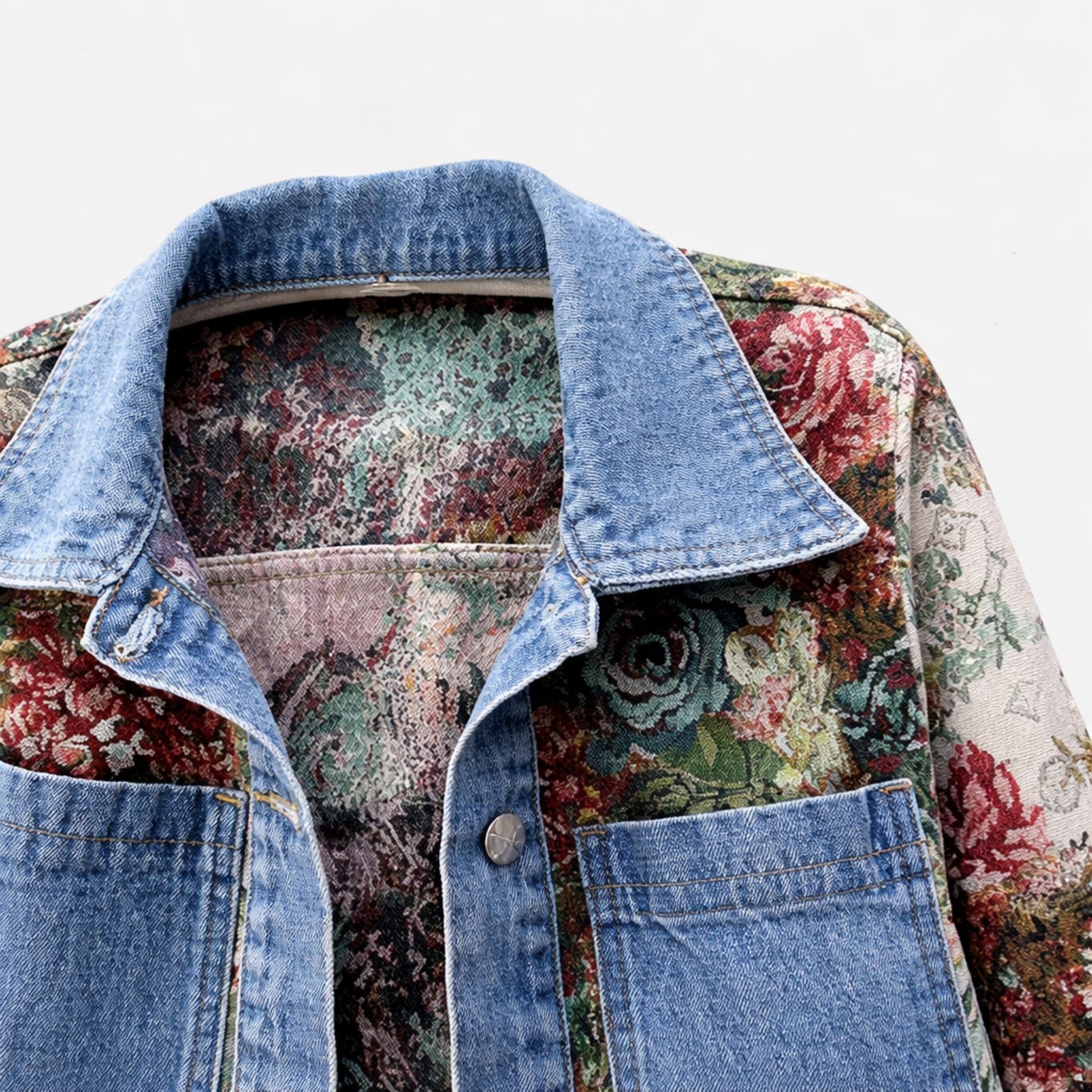 Veste en Jean Femme Style Boho Floral