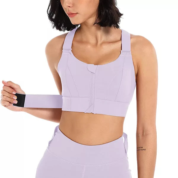 Soutien-Gorge de Sport Décontracté à Fermeture Éclair