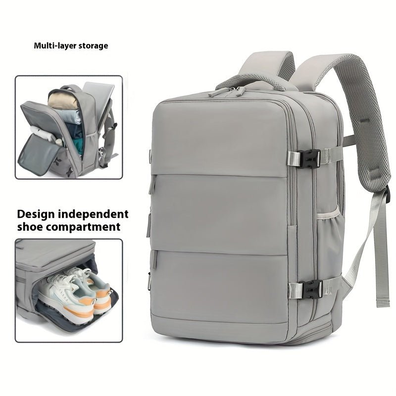 Sac à dos de voyage 40L Unisexe Compartiment PC Poche à chaussures - Foivo