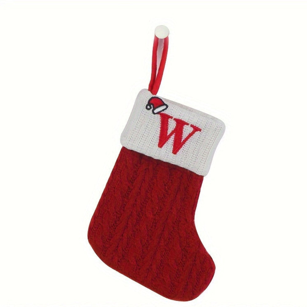 Chaussette de Noël Tricotée Personnalisée Décorative