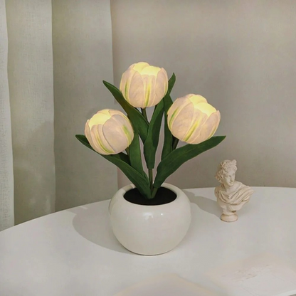 Lampe de Table LED Fleurale Décoration Moderne
