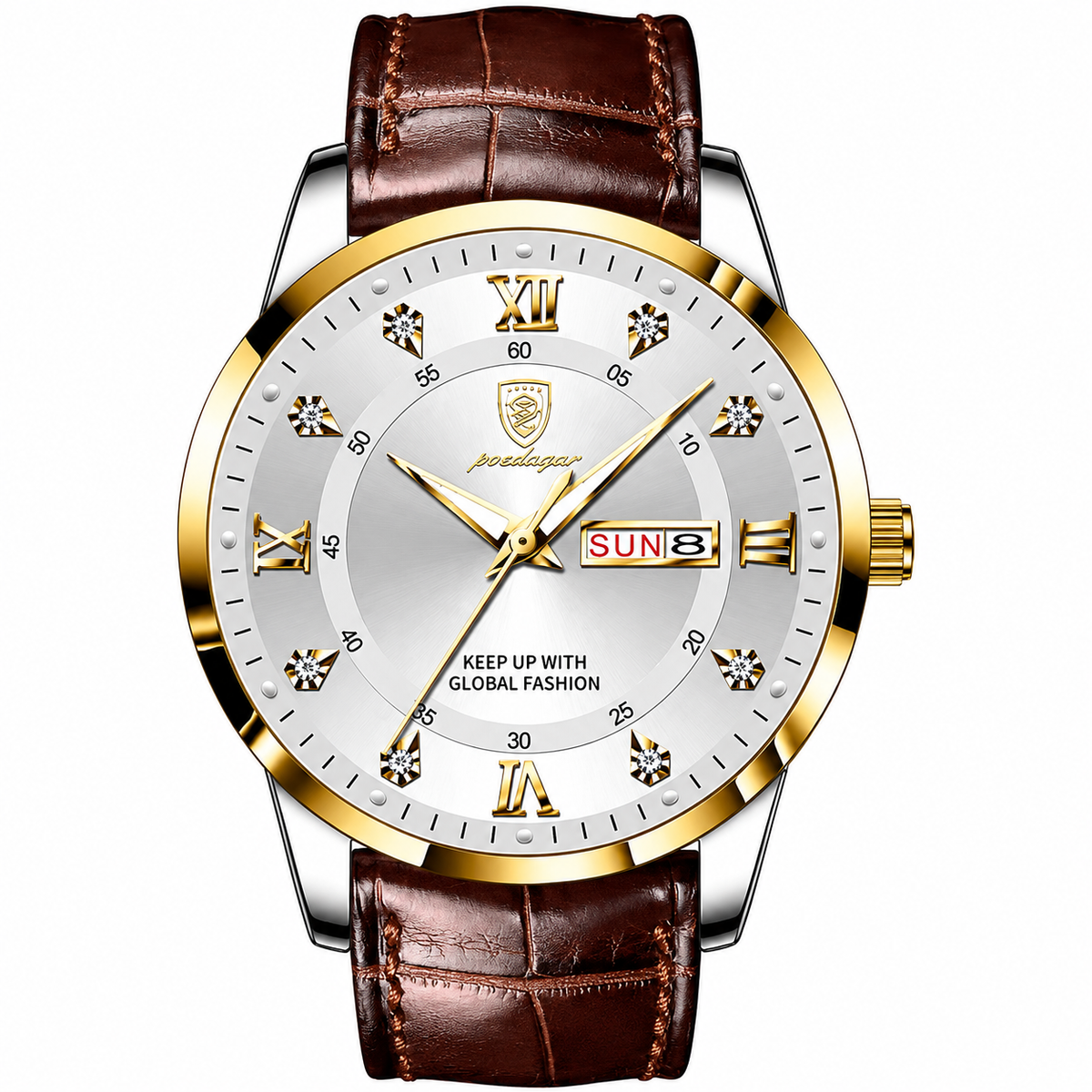 Montre Bracelet Homme Acier Inoxydable Affichage Lumineux