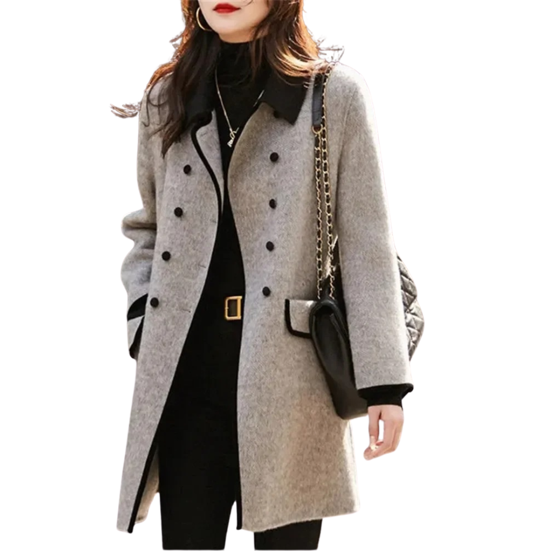 Manteau Femme Vintage Manches Longues Coupe Classique - Foivo