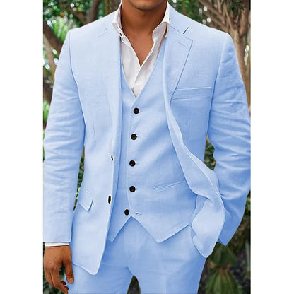 Costume Homme Élégant en Lin pour Mariage