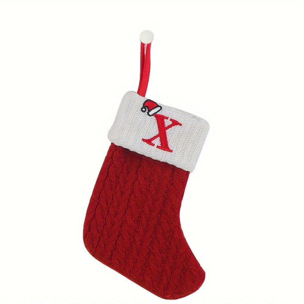 Chaussette de Noël Tricotée Personnalisée Décorative