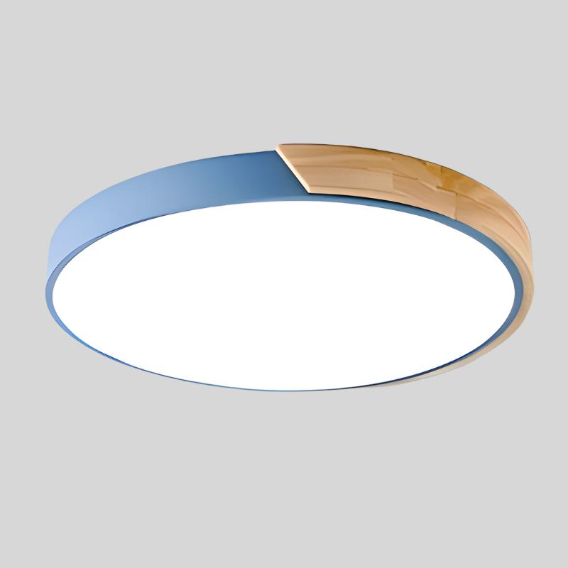 Lampe Plafond Bois Moderne - Éclairage LED Chambre et Séjour